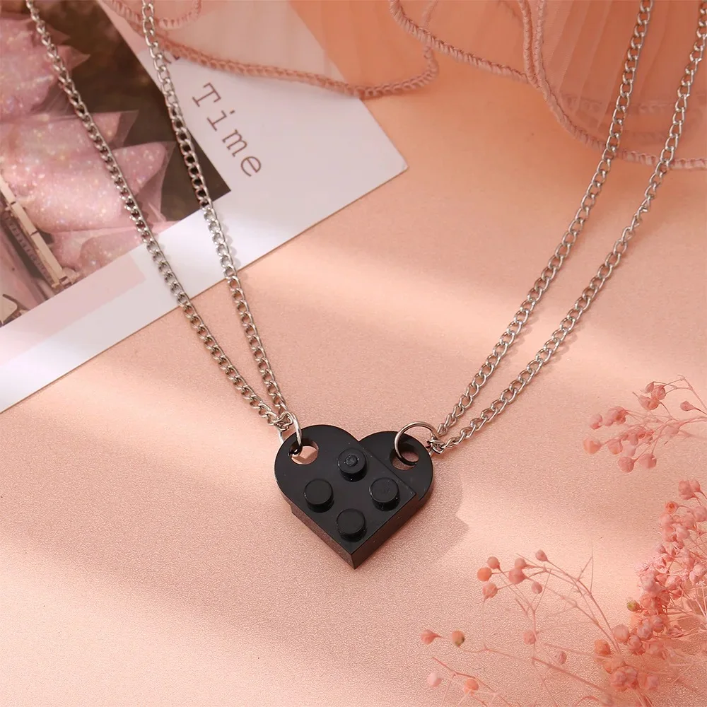 Heart Block Necklace – Minimalist Love Pendant