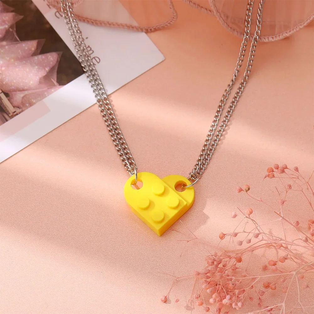 Heart Block Necklace – Minimalist Love Pendant