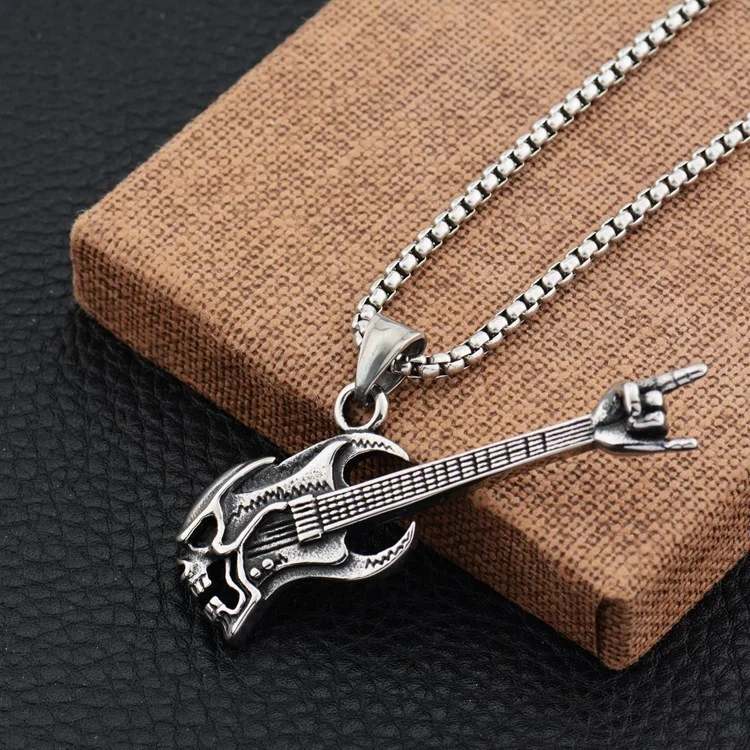 Skull Guitar Pendant