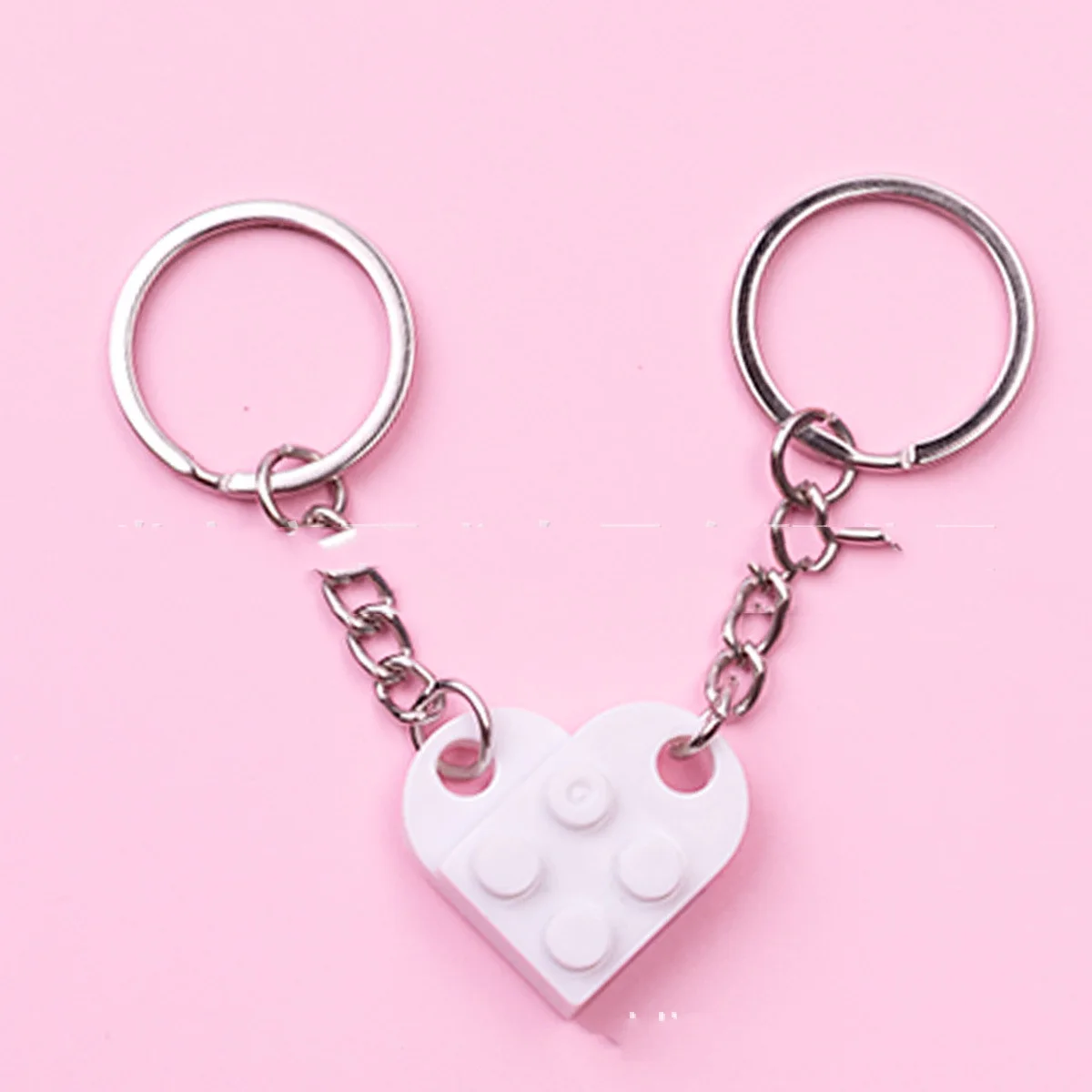 Couple Heart Keychain Set – “You Complete Me” Gift