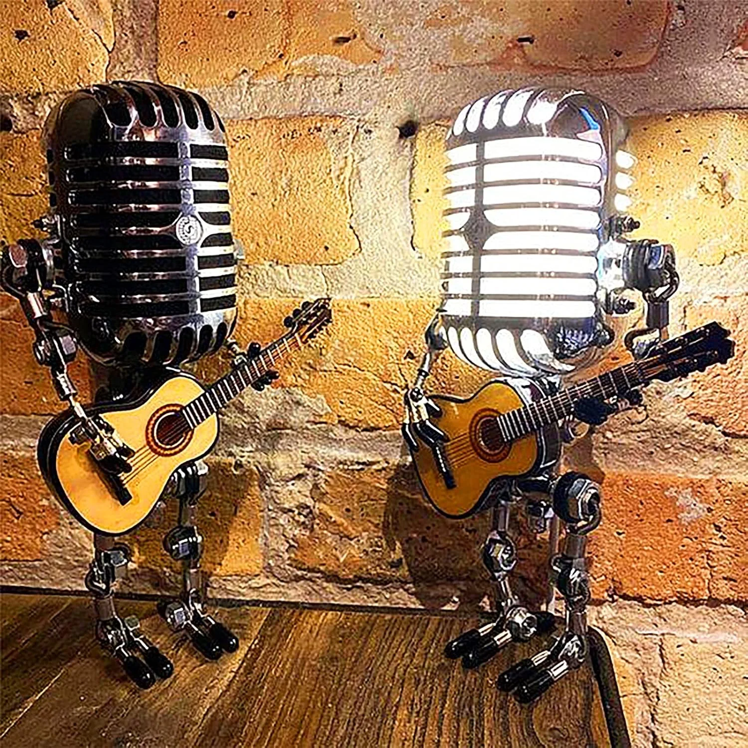 Vintage Microphone Guitar Lamp