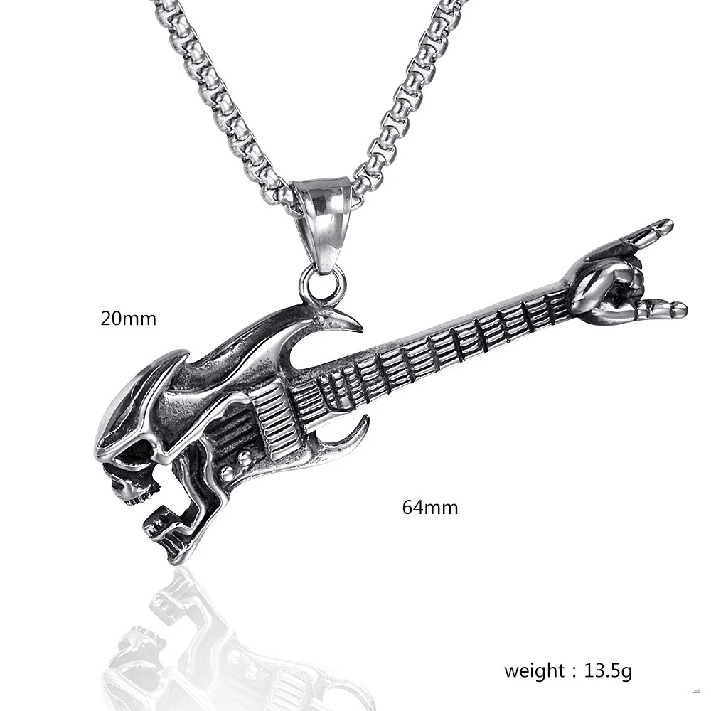 Skull Guitar Pendant