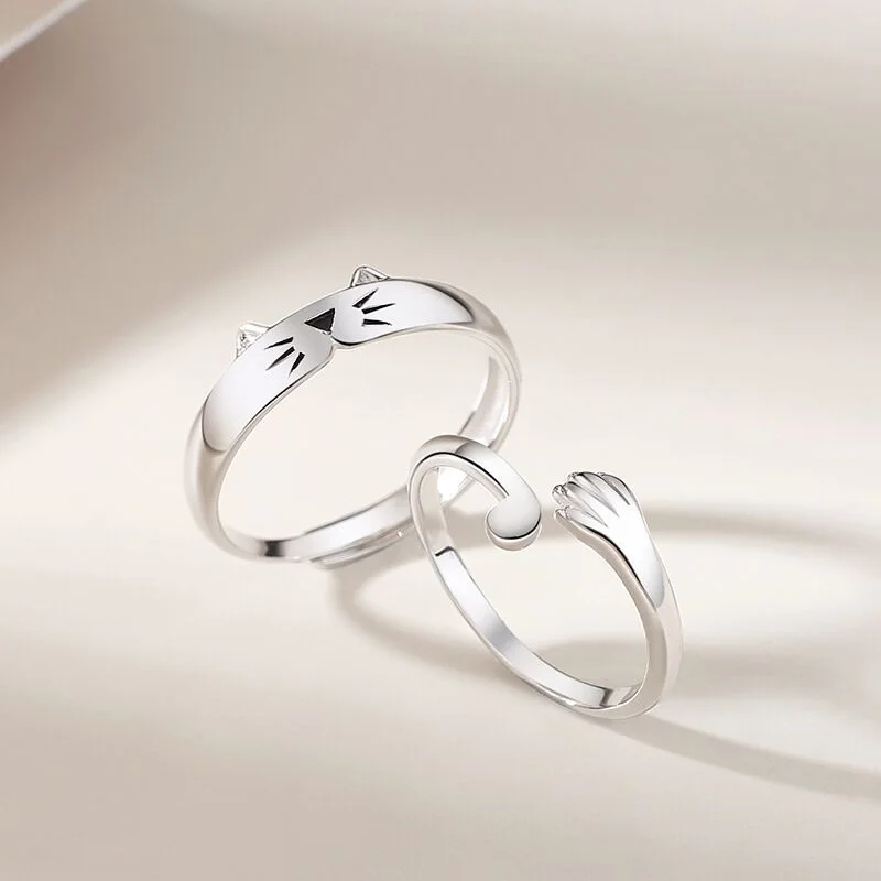 Cat Couple Rings