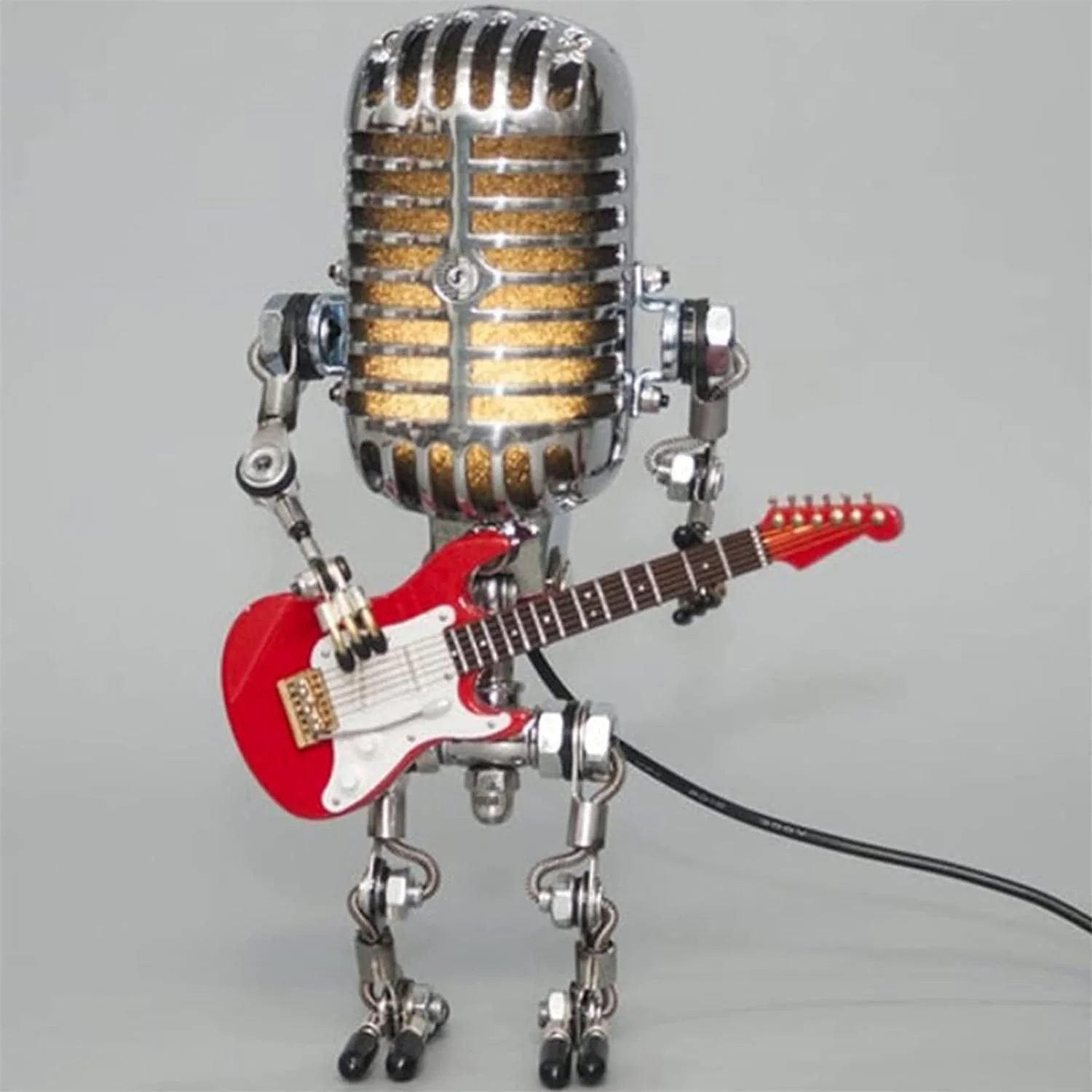 Vintage Microphone Guitar Lamp