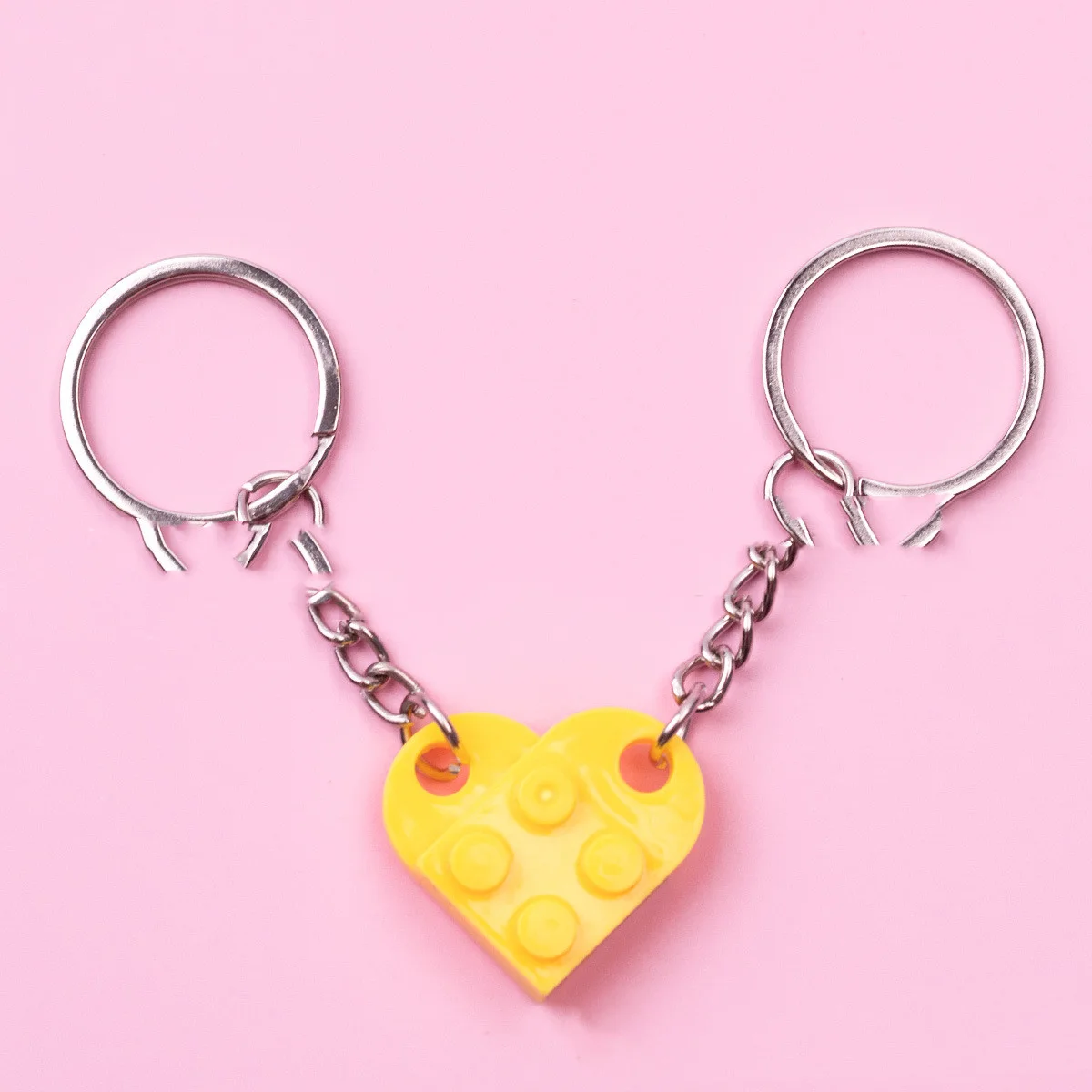 Couple Heart Keychain Set – “You Complete Me” Gift
