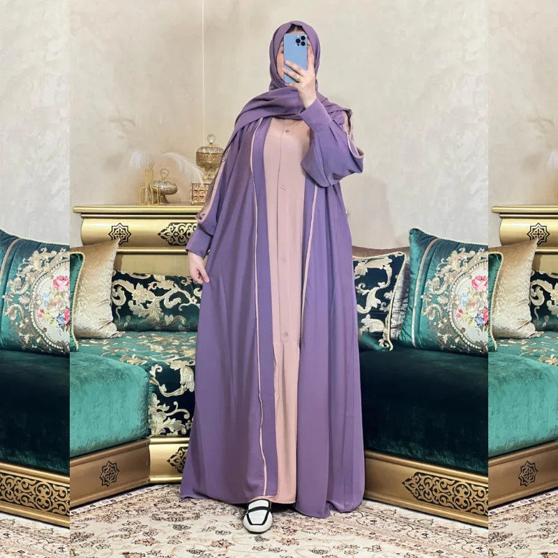 عباية 2025 بثلاث قطع (قطعتين + شال)