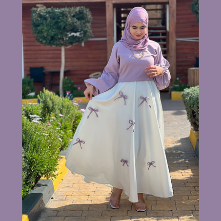 لبسة العيد 💃 كسوة + قميجة + فولار 🌸