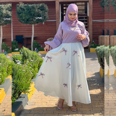 طاقم ملكي مع فولار 👗