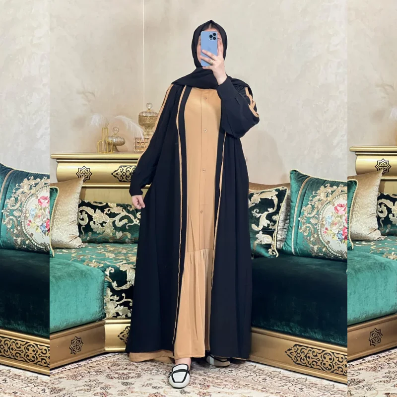 عباية 2025 بثلاث قطع (قطعتين + شال)