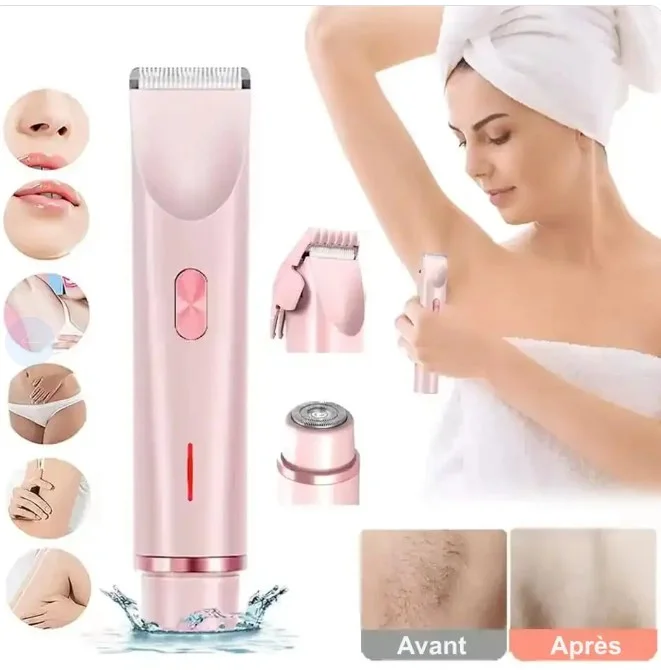 ماكينة إزالة الشعر بدون ألم 2 فـ 1 لجميع الجسم 😍