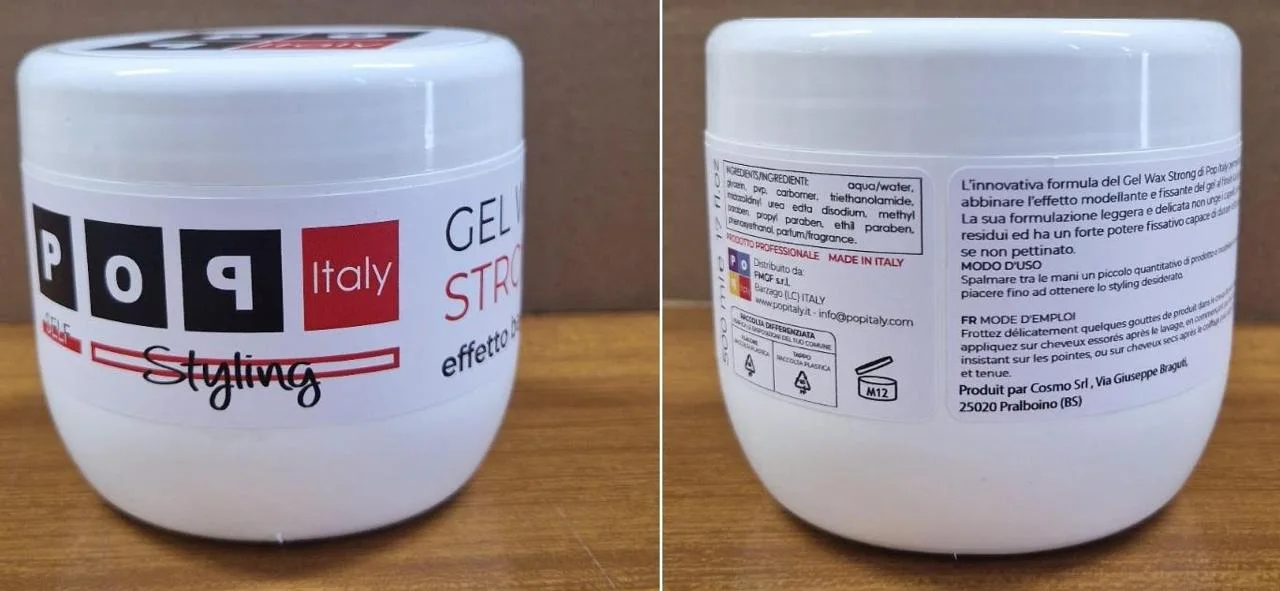 Pop Italy Gel Wax Strong Wet Hair Styling - 500ml