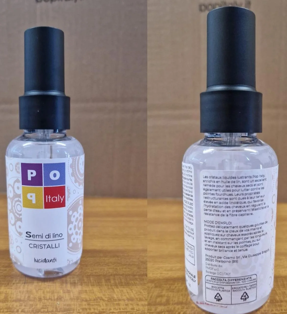 Pop Italy gouttes Graines de Lin cristaux polir