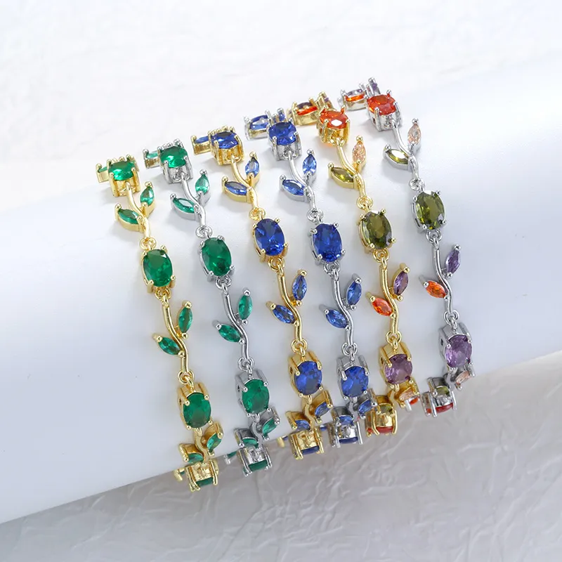 سوار "توليب" الزركون الملون (Tulip Zircon Bracelet).