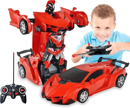 Transforming Robot Carسيارة روبوت متحولة بجهاز تحكم