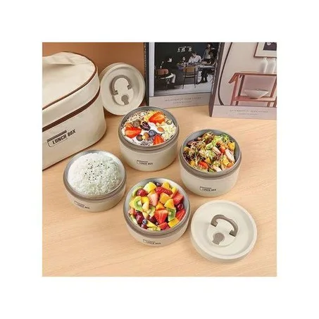 صندوق غداء حراري مع حقيبة محمولة