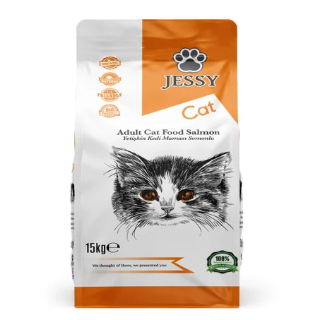 JESSY Saumon Adulte Nourriture pour chats 15 KG