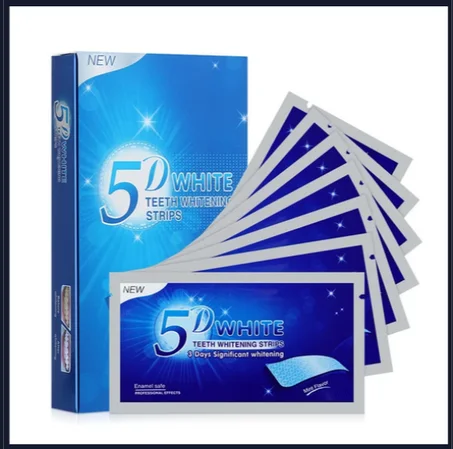 شرائط تبييض الأسنان 5D White الأصلية – ابتسامة أكثر إشراقاً وثقة