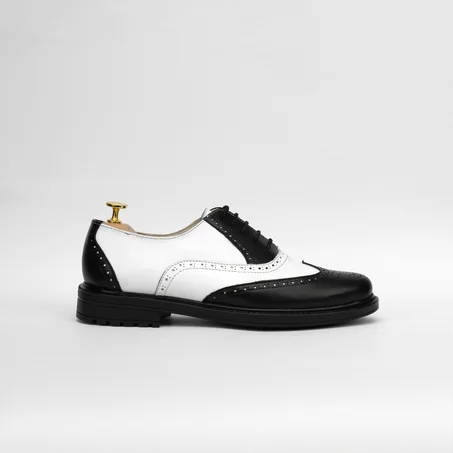 Richelieu Brogues Noir et Blanc