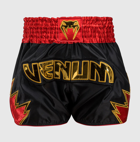 Venum Inferno Muay Thai Shorts - Black/Gold/Red
