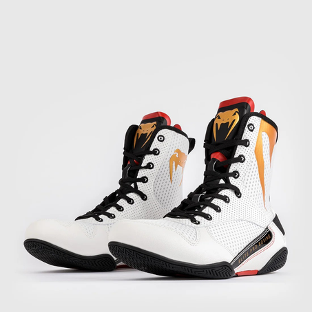 Venum Elite Boxing Shoes - Ice /Gold