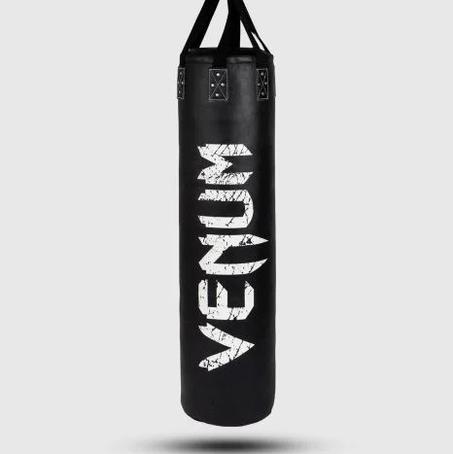 Venum Challenger Heavy bag + Ceiling Hook - Black/White - Filled - 170cm