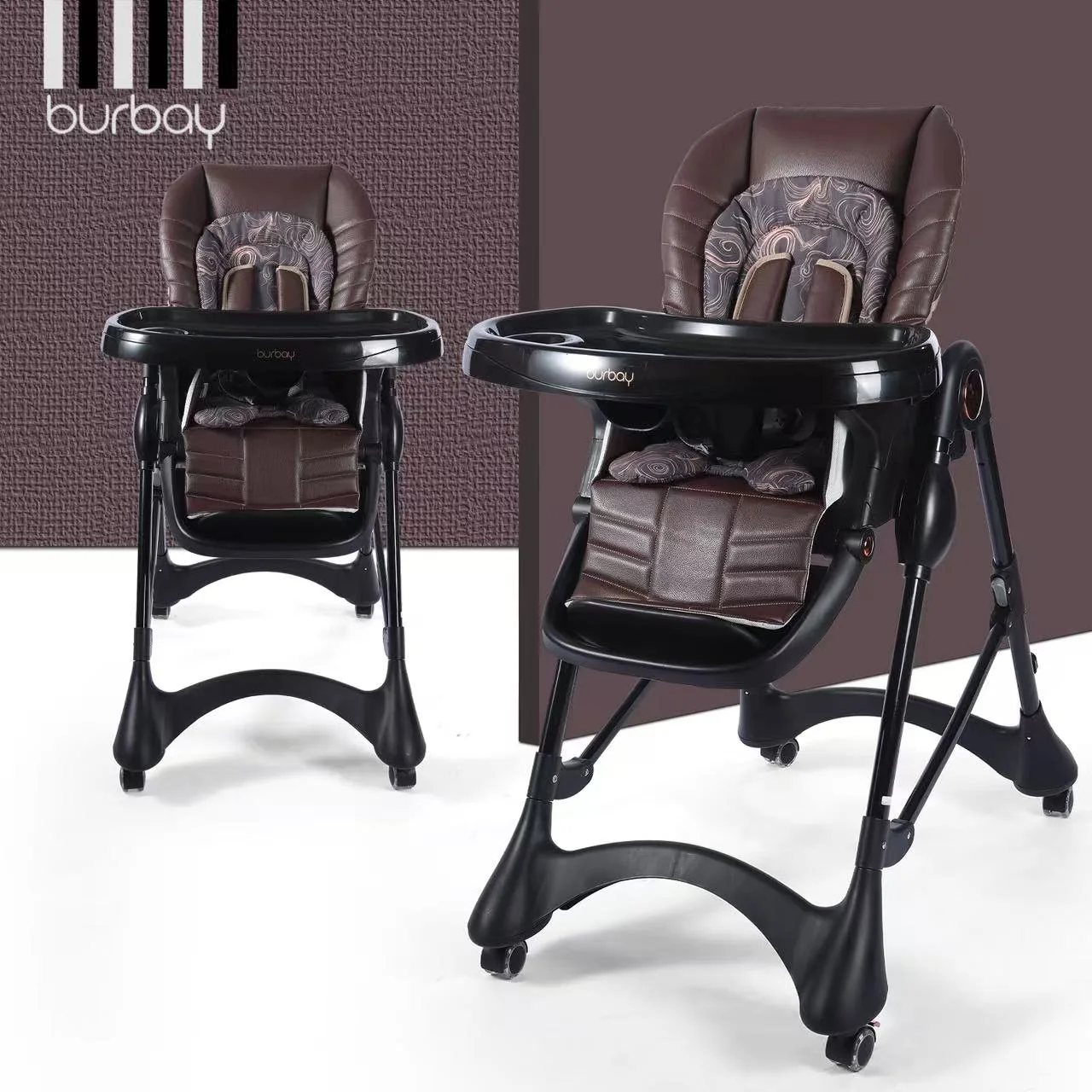 Chaise Haute Burbay – Édition Chocolat & Bronze Prestige AG008
