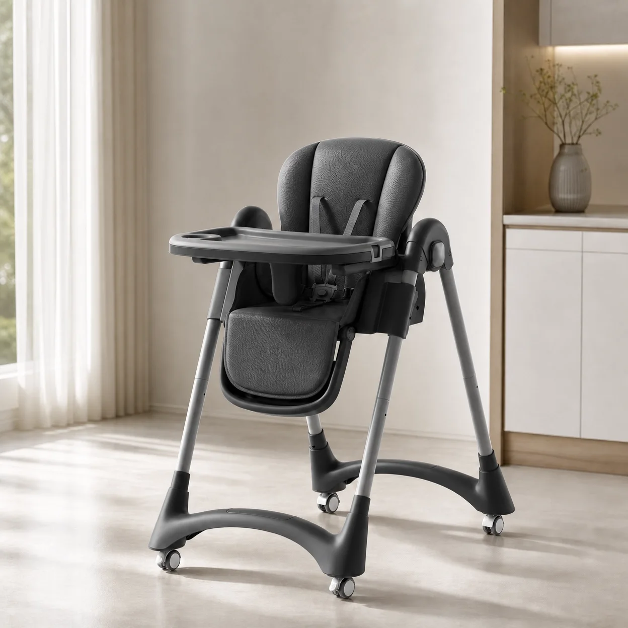 Chaise Haute Moderne – Gris perle & Design Épuré AG200