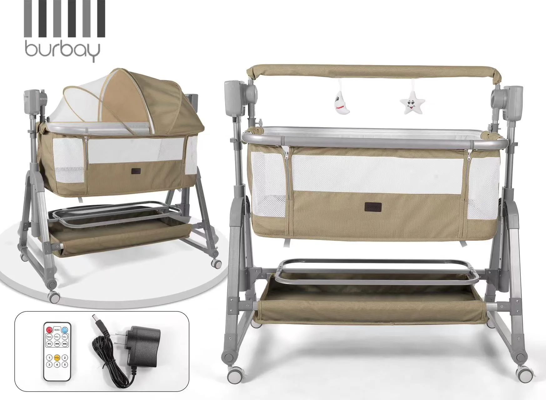 Lit Bébé Automatique avec Télécommande et Musique MD_6
