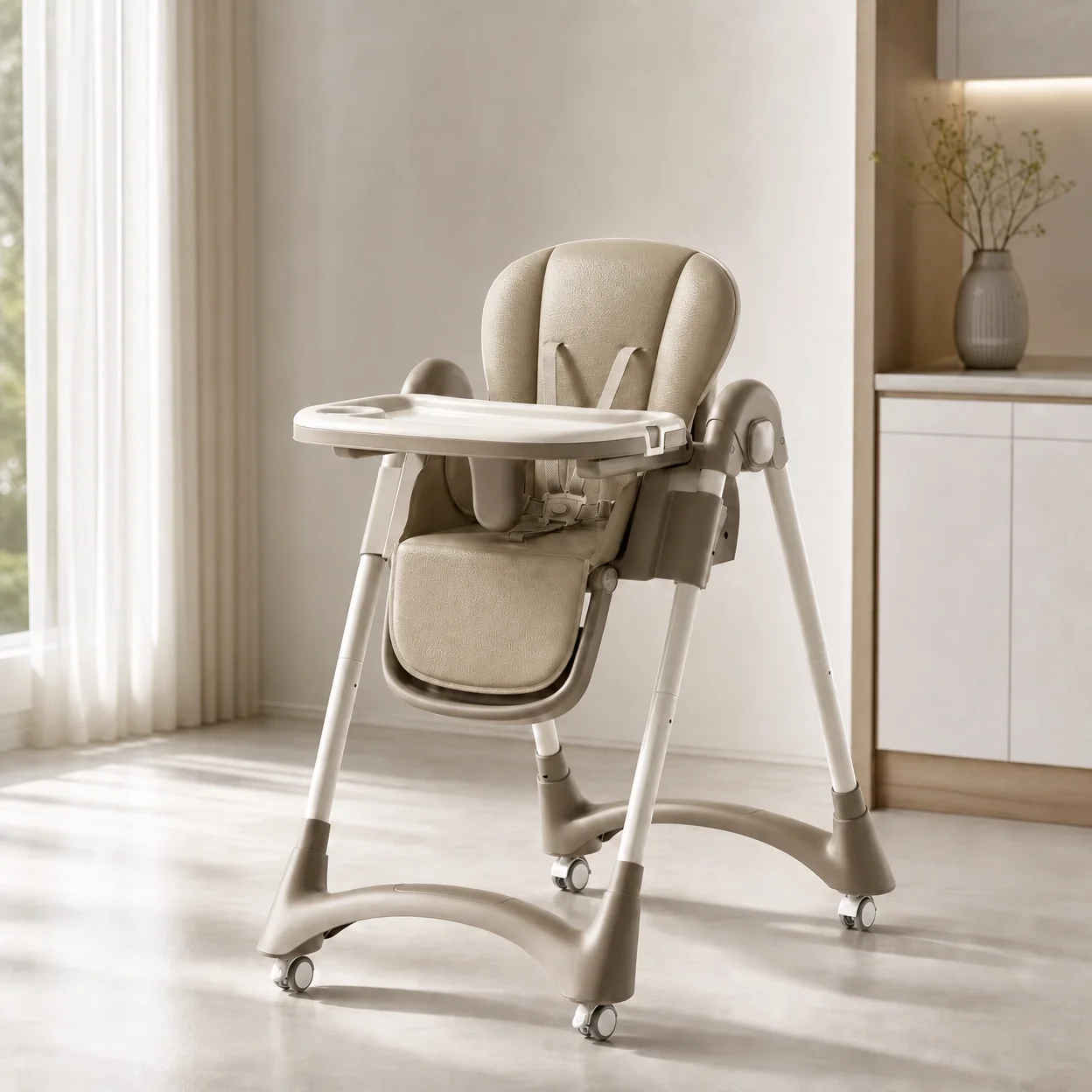 Chaise Haute Moderne – Gris perle & Design Épuré AG200