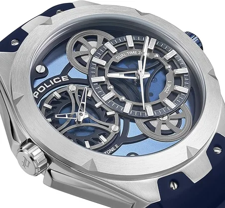 Scepter Navy/Black Dial Silicone Strap Analog Watch for Men 46mm