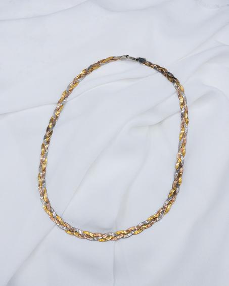 Collier Royale Tressé - Trois Tons