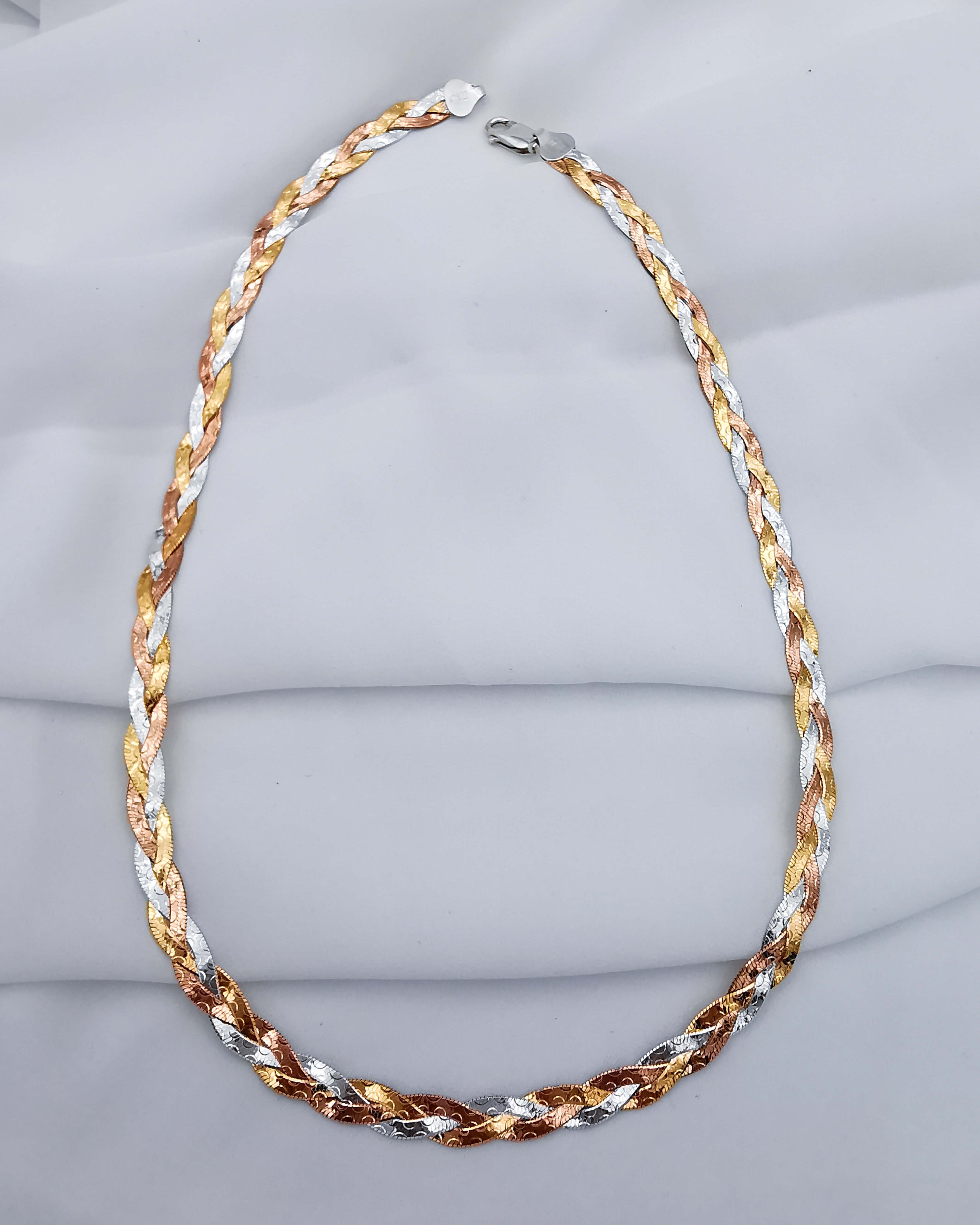 Collier Royale Tressé - Trois Tons