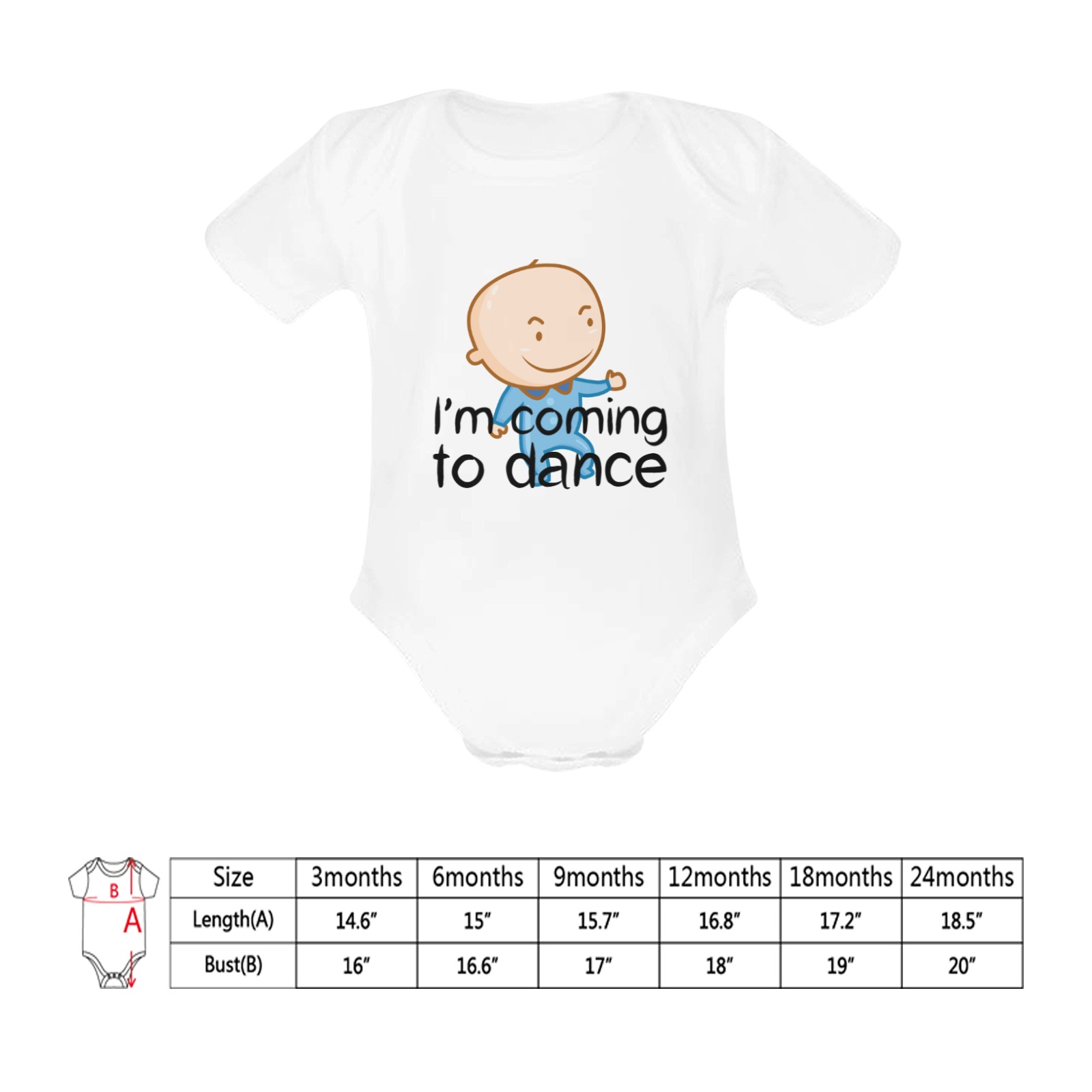 Dance Baby Powder Organic Short Sleeve One Piece