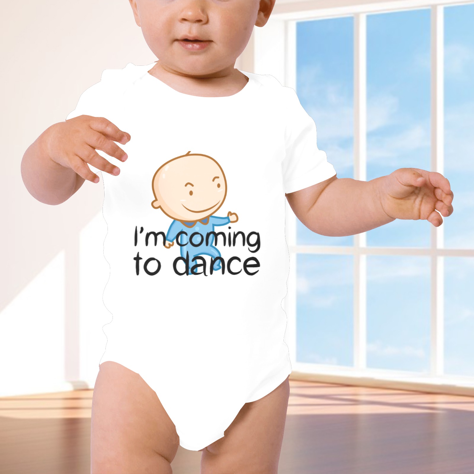 Dance Baby Powder Organic Short Sleeve One Piece