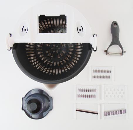 قطاعة وصفاية الخضار 9 في 1 شفرات مختلفة