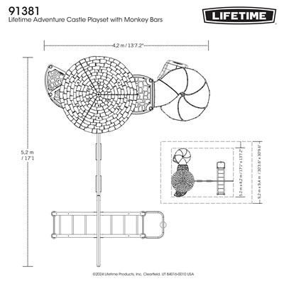 Lifetime Adventure Castle Playset with Monkey Bars