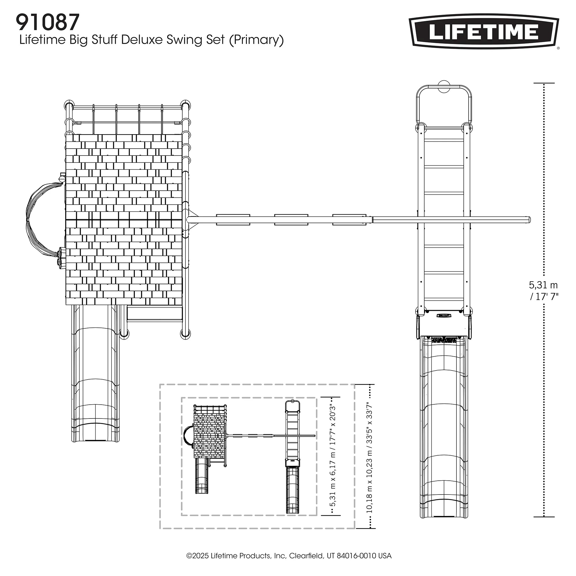 Lifetime Big Stuff Deluxe Swing Set