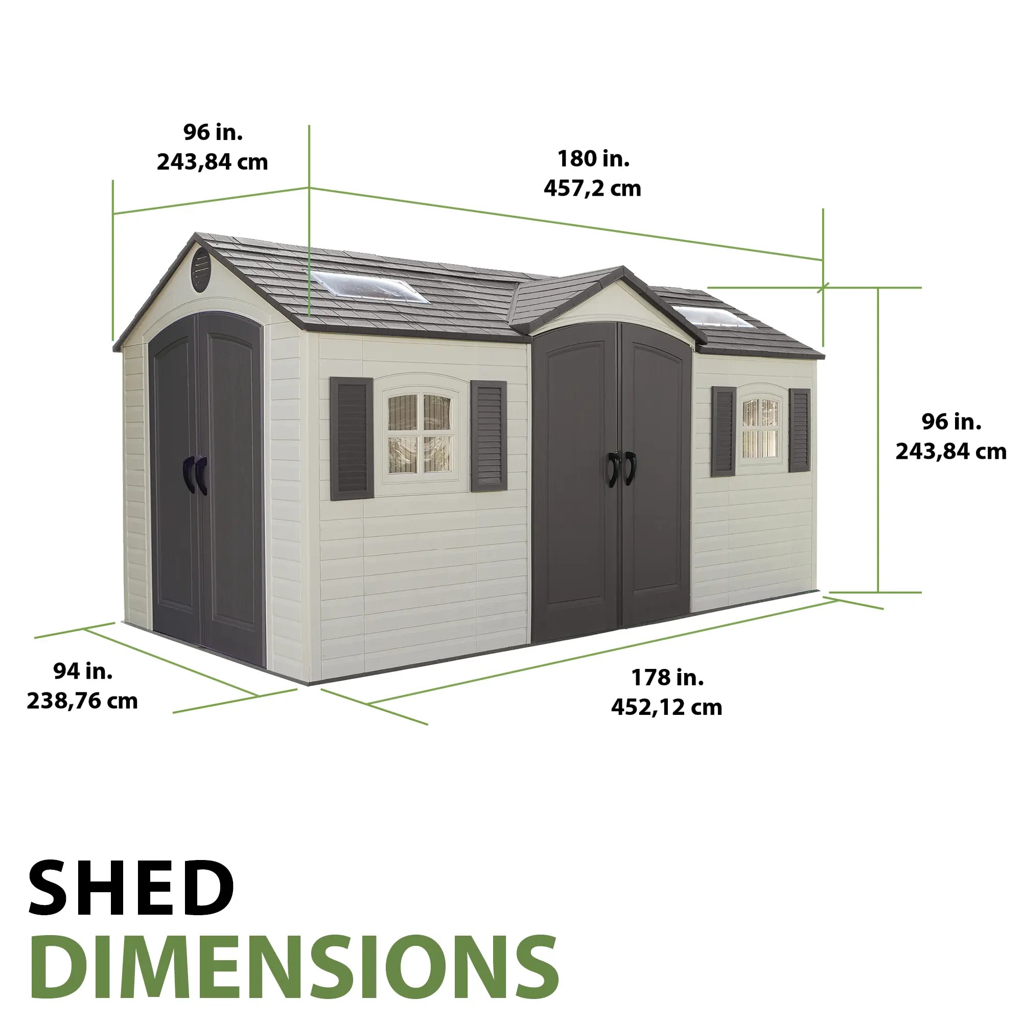 Lifetime 15 Ft. x 8 Ft. Outdoor Storage Shed