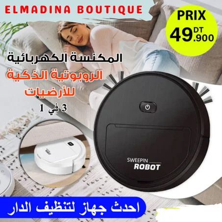 Robot Aspirateur Intelligent 3-en-1 – Nettoyage Automatisé- Robot Vacuum