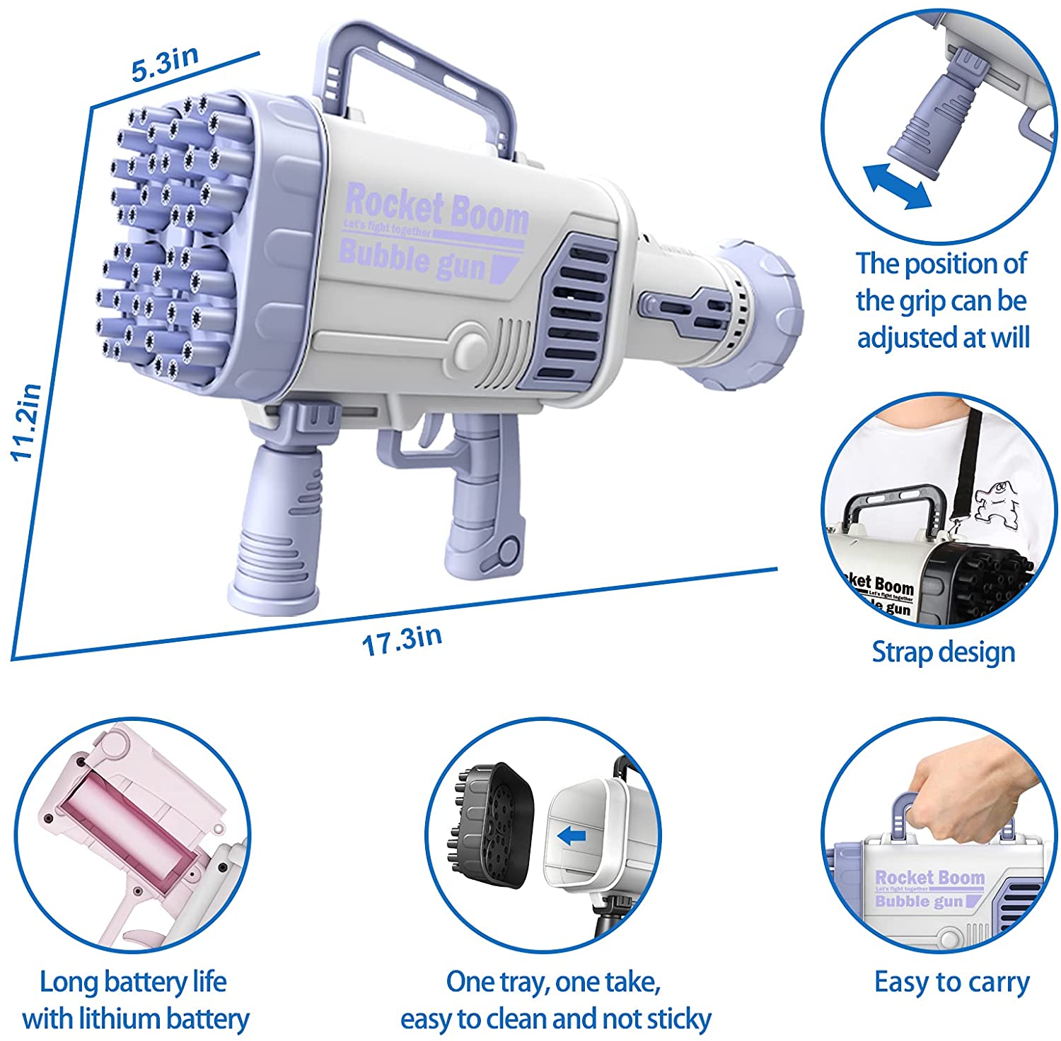 Rocket Bazooka Boom Bubble Gun