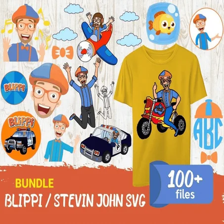 100+ BLIPPI SVG BUNDLE