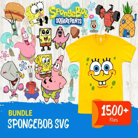 SPONGEBOB SVG BUNDLE 1500+