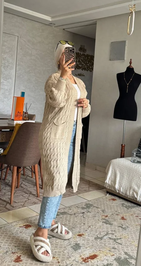 🧥 بونشو شتوي أنيق – دفء و ستايل بلا مجهود