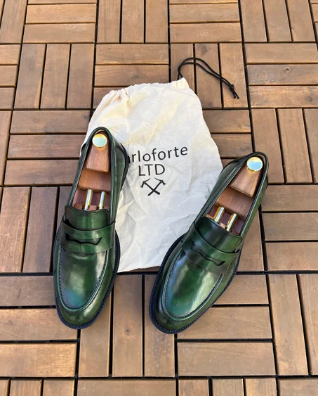 loafer VERT démasquable PATINÉ Ltd Edition