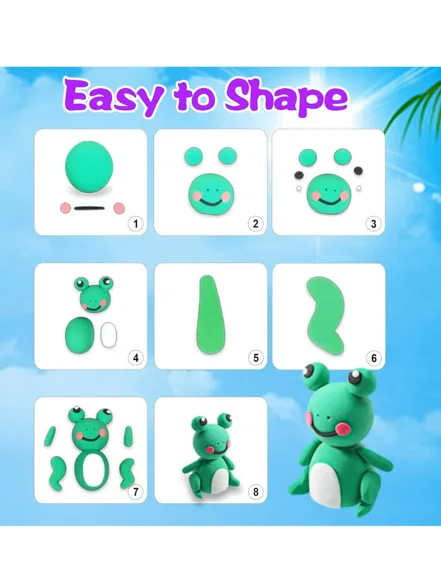 صلصال بلاستيسين 48 لون مع 3 أدوات نحت – صلصال يجف بالهواء للأطفال