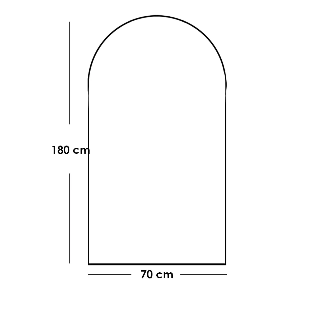 مرايا ام دي اف بني - 70x180 سم