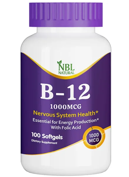 فيتامين ب12 الطبيعي 1000 ميكروغرام – يدعم الطاقة والجهاز العصبي