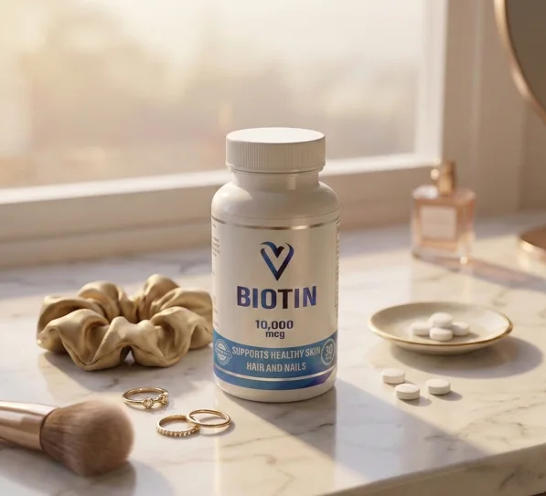 مكمل البيوتين لنمو الشعر