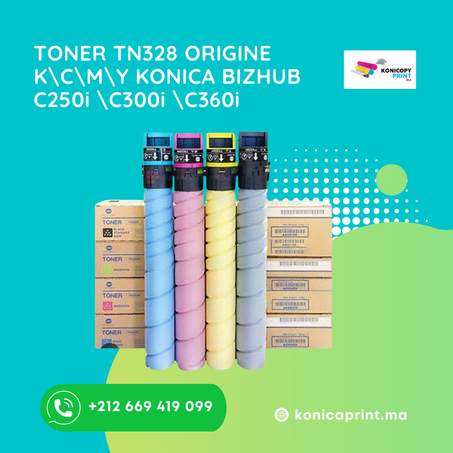 TONER TN328 ORIGINE K\C\M\Y KONICA BIZHUB C250i \C300i \C360i
