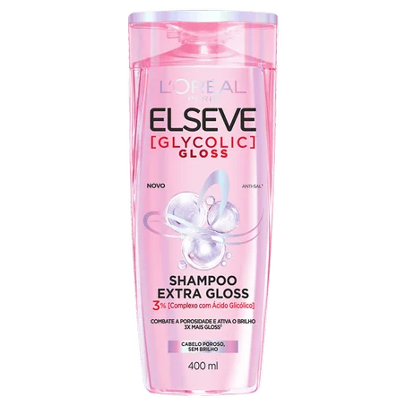 Shampoo Extra Gloss L'Oréal Paris Elseve Glycolic Gloss 400ml